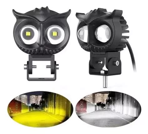 Par Faros Luces Auxiliares Lupa Led Alta Baja 160w Luz Moto Meses Sin