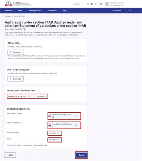 Form 3CA 3CD User Manual Income Tax Department