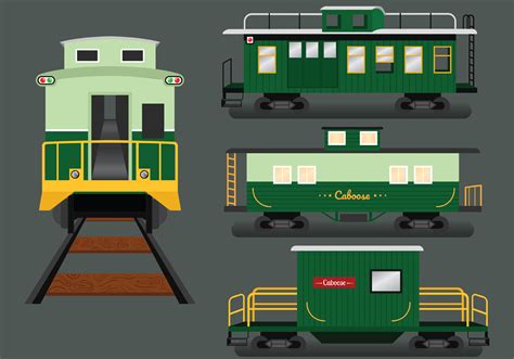 Caboose Vector Pack 152904 Vector Art at Vecteezy