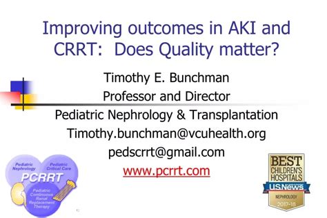 Ppt Improving Outcomes In Aki And Crrt Does Quality Matter