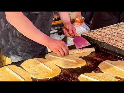 japanese food hashimaki はしまき okonomiyaki on chopstick YouTube