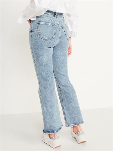 Higher High Waisted Cropped Flare Jeans For Women Old Navy