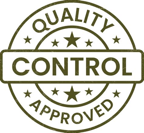 Quality Control Approved Stamp Badge Icon Seal Emblem Quality