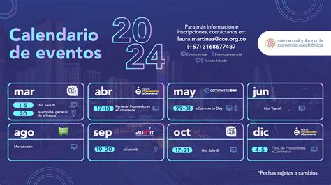 Calendario De Eventos CCCE 2024 Camara Colombiana De Comercio