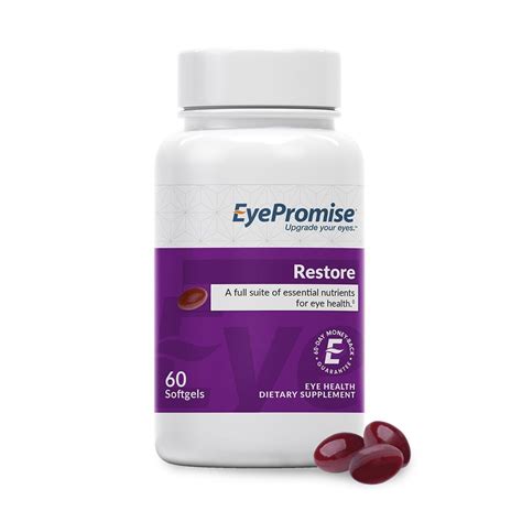 EyePromise Restore Eye Vitamin Supplement - 60 Softgel Capsules with Lutein, Vitamin C, Vitamin ...