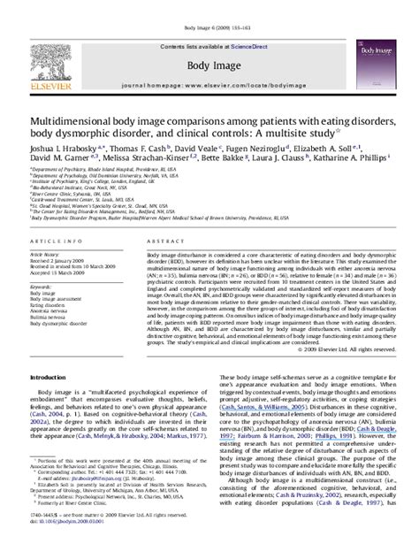 Pdf Multidimensional Body Image Comparisons Among Patients With Eating Disorders Body