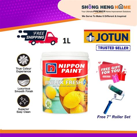 1L Nippon Paint Vinilex Fresh Plus Interior Wall Color Option ANY