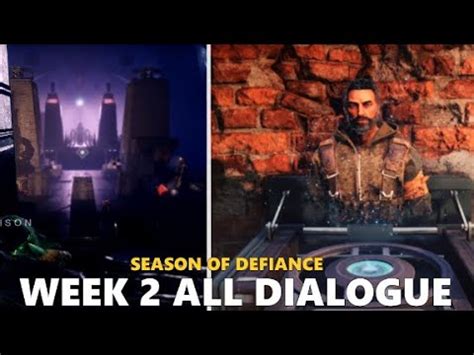 Destiny 2 Lightfall Season Of Defiance Week 2 All Dialogue YouTube