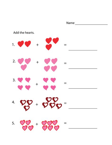 Free Printable Addition Worksheets Kindergarten