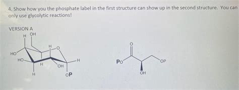 Solved 4 Show How You The Phosphate Label In The First