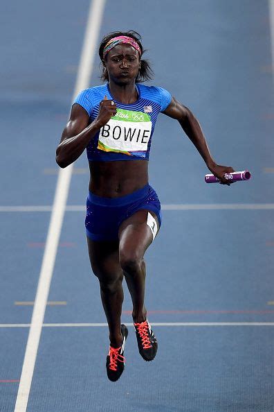 Tori Bowie Of The United States Competes In The Womens 4 X 100m Relay