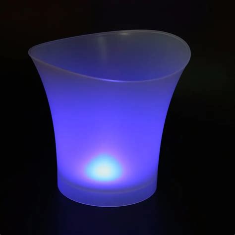 Plastic LED Ice Bucket Color Changing 5L Waterproof Bars Nightclubs LED