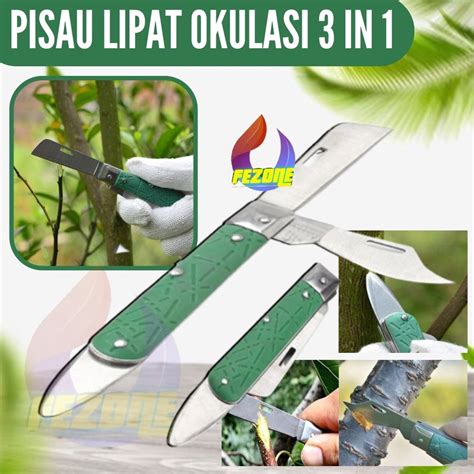 Jual Pisau Grafting Okulasi Lipat 3 In 1 Saku Stek Cangkok Ranting