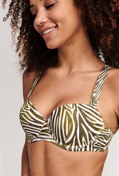 Shiwi Nora Bikini Set Zanzibar Zebra Palmtree Green D E Bol