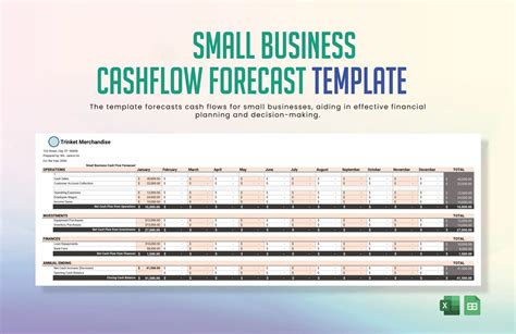 Small Business Cash Flow Forecast Template In Excel Google Sheets