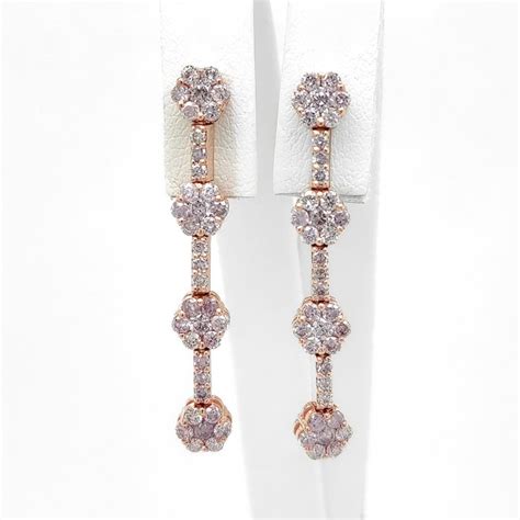 No Reserve Price Igi Certified Carat Pink Diamond Earrings