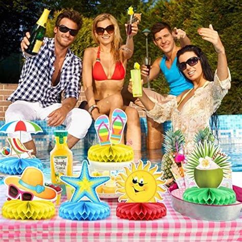 Only 11 99 9 Pcs Beach Honeycomb Centerpieces Beach Party Decorations