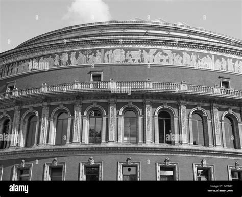 Black And White Royal Albert Hall In London Stock Photo Alamy