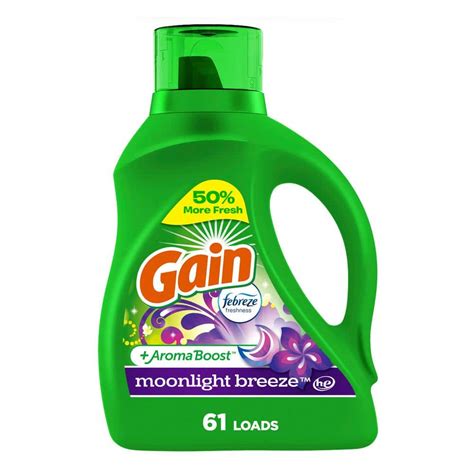 Gain 88 Oz Plus AromaBoost Moonlight Breeze Scent HE Liquid Laundry