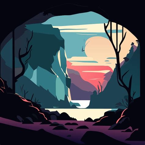 Premium Vector | Cave vector illustration