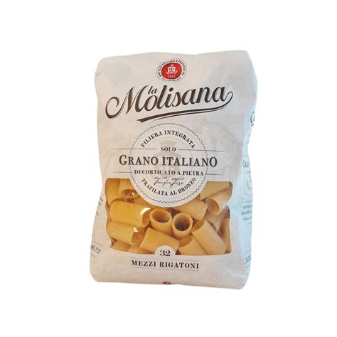 La Molisana Pasta Gr 500 Mezzi Rigatoni N 32 Mydelibox