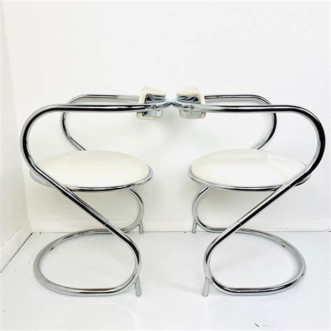 Pair Of Midcentury Chrome Cantilever Chairs For Sale At 1stDibs