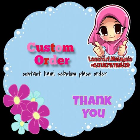 custom produk handmade pre order customlasercut malaysia shopee