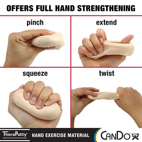 CanDo Theraputty Plus Hand Exercise Putty for Rehabilitation Exercises ...