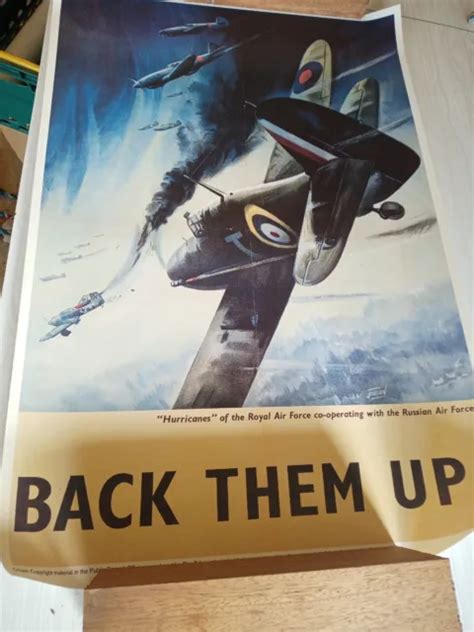 Set Of 6 Daily Telegraph Large Ww1 Ww2 Posters Hurricane Churchill