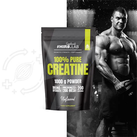 100 Pure Creatine 1000g Kreatyny Odżywki i suplementy HIRO LAB