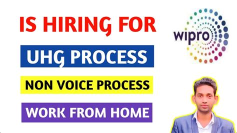 Wipro Is Hiring For Uhg Process Non Voice Process Wipro