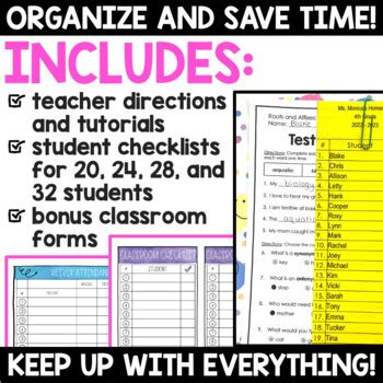 Checklists And Grade Sheets For Teachers By Monica Parsons TpT