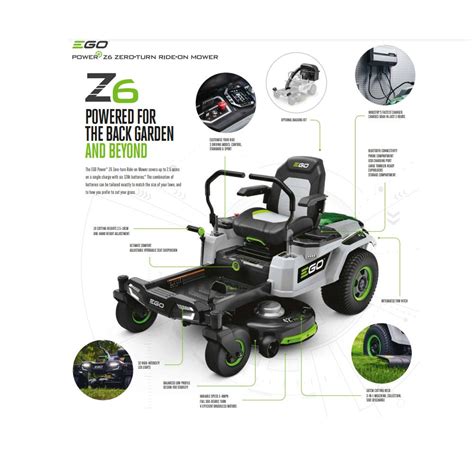 EGO Power Z6 107cm 56V Battery Powered Zero Turn Ride On Mower