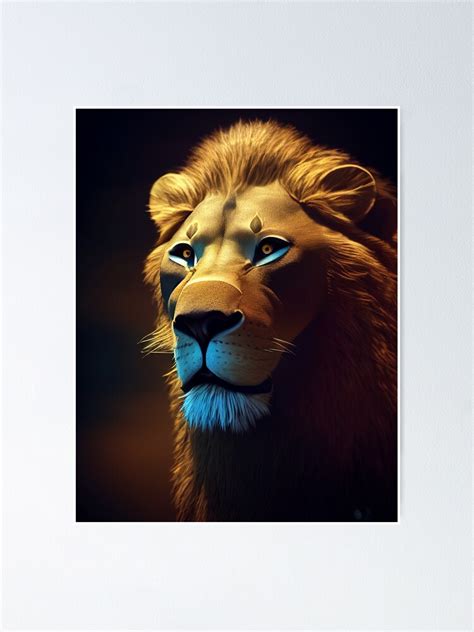 Realistic Lion Painting Lion Oil Painting Realistic Render Digital