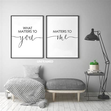 What Matters To You Matters To Me Set Of Prints Minimalist Etsy