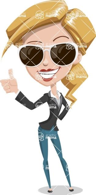 Female Cartoon Character 112 Illustrations Set With Sunglasses Graphicmama