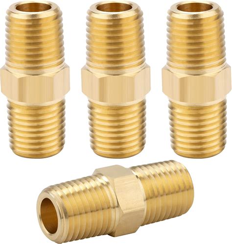 Amazon Kootans Npt X Npt Male Solid Brass Hex Nipples