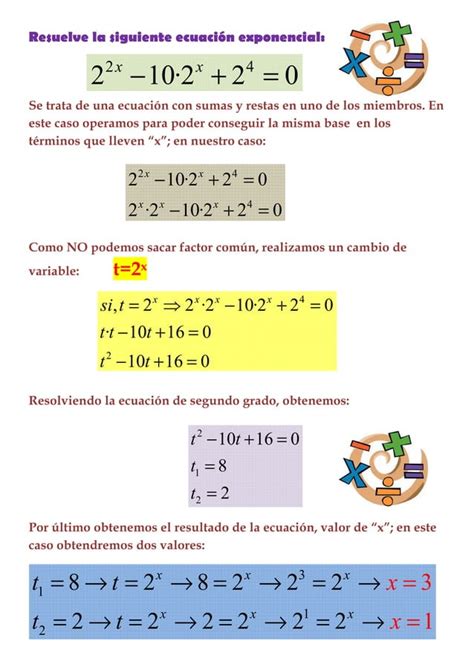 Resuelve La Siguiente Ecuaci N Exponencial Pdf