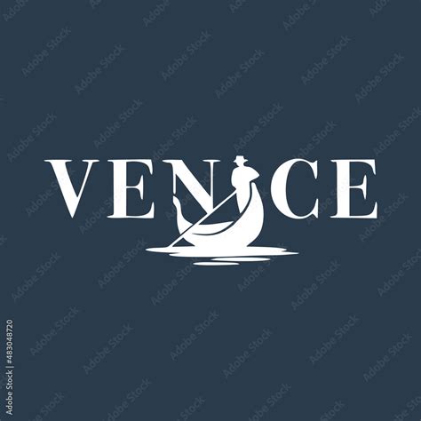 Venice letter with logo design illustration. Venice logo vector ...