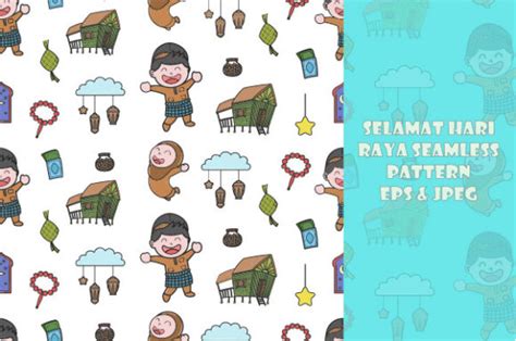 Selamat Hari Raya Seamless Pattern Graphic By Firdausm601 · Creative