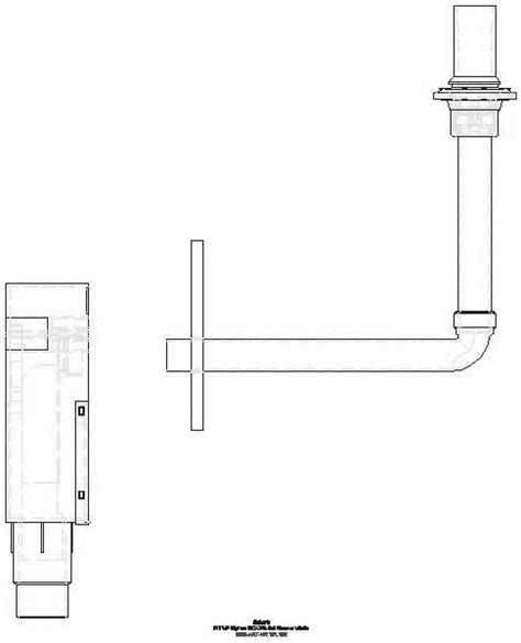 Cad Detail Ge Wt Up Siphon Fertigbauset Abgang Horizontal D Mm