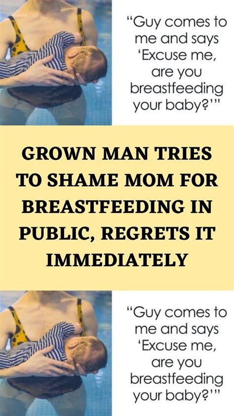 Grown Man Tries To Shame Mom For Breastfeeding In Public Regrets It