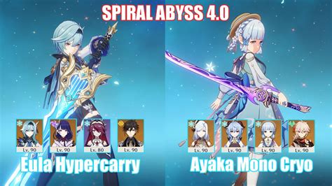 C0 Eula Hypercarry C0 Ayaka Mono Cryo Spiral Abyss 4 0 Genshin