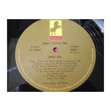 Andy Kim - Baby I Love You LP Vinyl Record For Sale