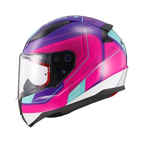 Casco Integral Moto Mujer Ls Rapid Graphic L Ros Mor Turq Bco Ff