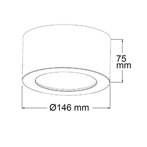 LED Aufbauleuchte LUNA 15W weiß rund DN146 indirektes Licht