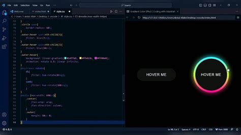 Glowing Effect On Hover Using HTML And CSS Coding With Abdullah