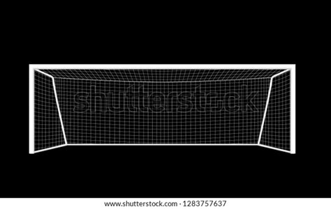 Realistic Football Goal White Color White Stock Vector Royalty Free