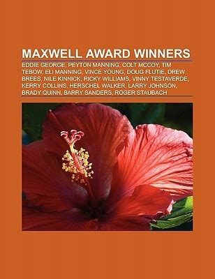 Maxwell Award Winners: Eddie George, Peyton Manning, Colt McCoy, Tim ...