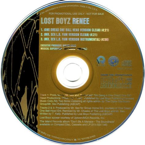 Lost Boyz – Renee (1996, CD) - Discogs